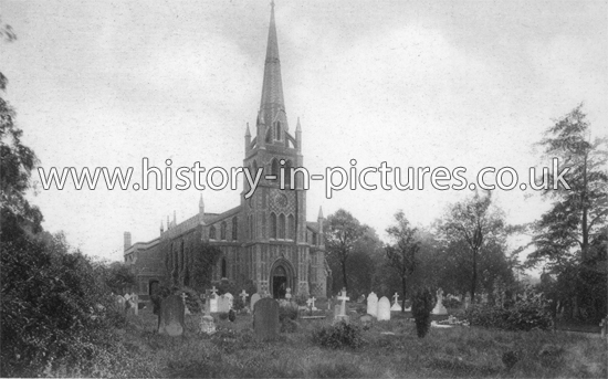 The Parish Church, The Green, Chingford, London. c.1920.